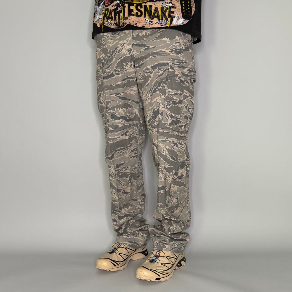 Vintage 90s Digital Military Pants Womens 8L Baggy Fit Tiger Striped Camo